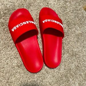 Balenciaga poolside rubber logo slides Men’s size 10